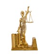 Dama Da Justiça Porta Caneta Dourada 25cm - Enfeite Resina