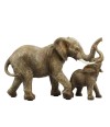 Elefante Mãe E Filhote 18cm - Animais Resina