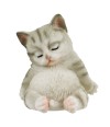 Gato Cinza Dormindo 13cm - Animais Resina