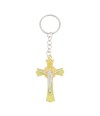 Chaveiro Crucifixo Amarelo 6cm