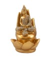 Buda Dourado Sentado Palma Mão Modelo A 11cm