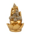 Buda Dourado Sentado Palma Mão Modelo B 11cm