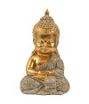 Buda Dourado Sentado Postura Mudra Modelo A 12cm