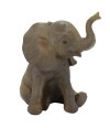 Elefante Cinza Sentado 13cm - Resina Animais