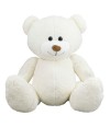 Urso Branco Sentado Sorriso 36cm - Pelúcia