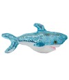 Tubarão Lantejoulas Azul Prateado 47cm - Pelúcia