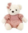 Urso Vestido Rosa Bolinhas 30cm - Pelúcia