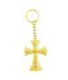 Chaveiro Dourado Crucifixo 7cm