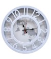 Relógio Parede Branco Mapa-Múndi 30x30cm