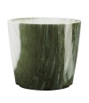 Vaso Porcelana Verde Estilo Mármore 9x10x10cm