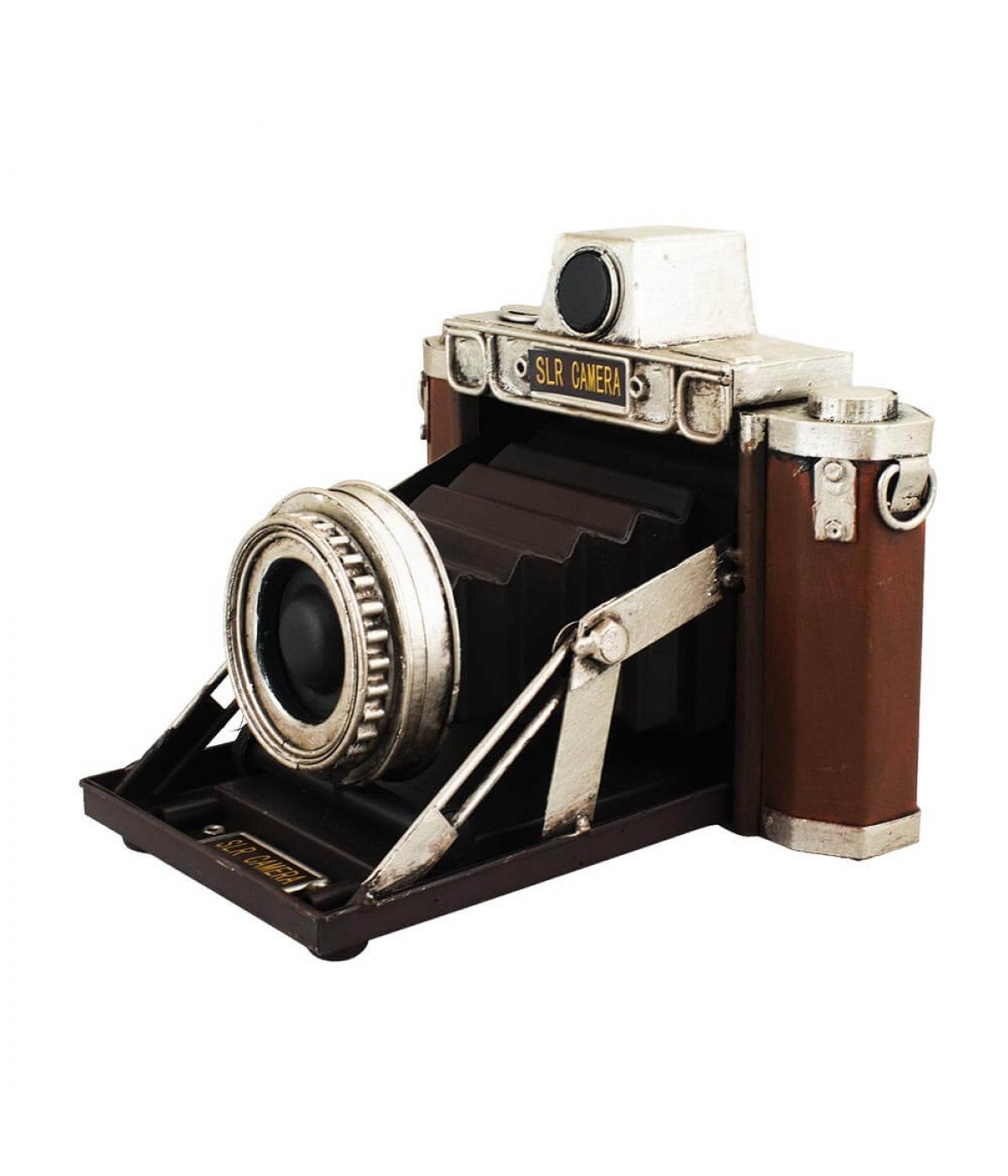 Câmera Fotográfica Antiga Marrom 15x16x18cm Estilo Retrô - Vintage