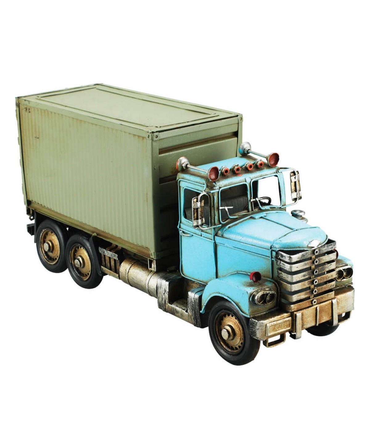 Caminhão Truck Azul Brinquedo Auto Toy Clássico Estilo Retrô no Shoptime