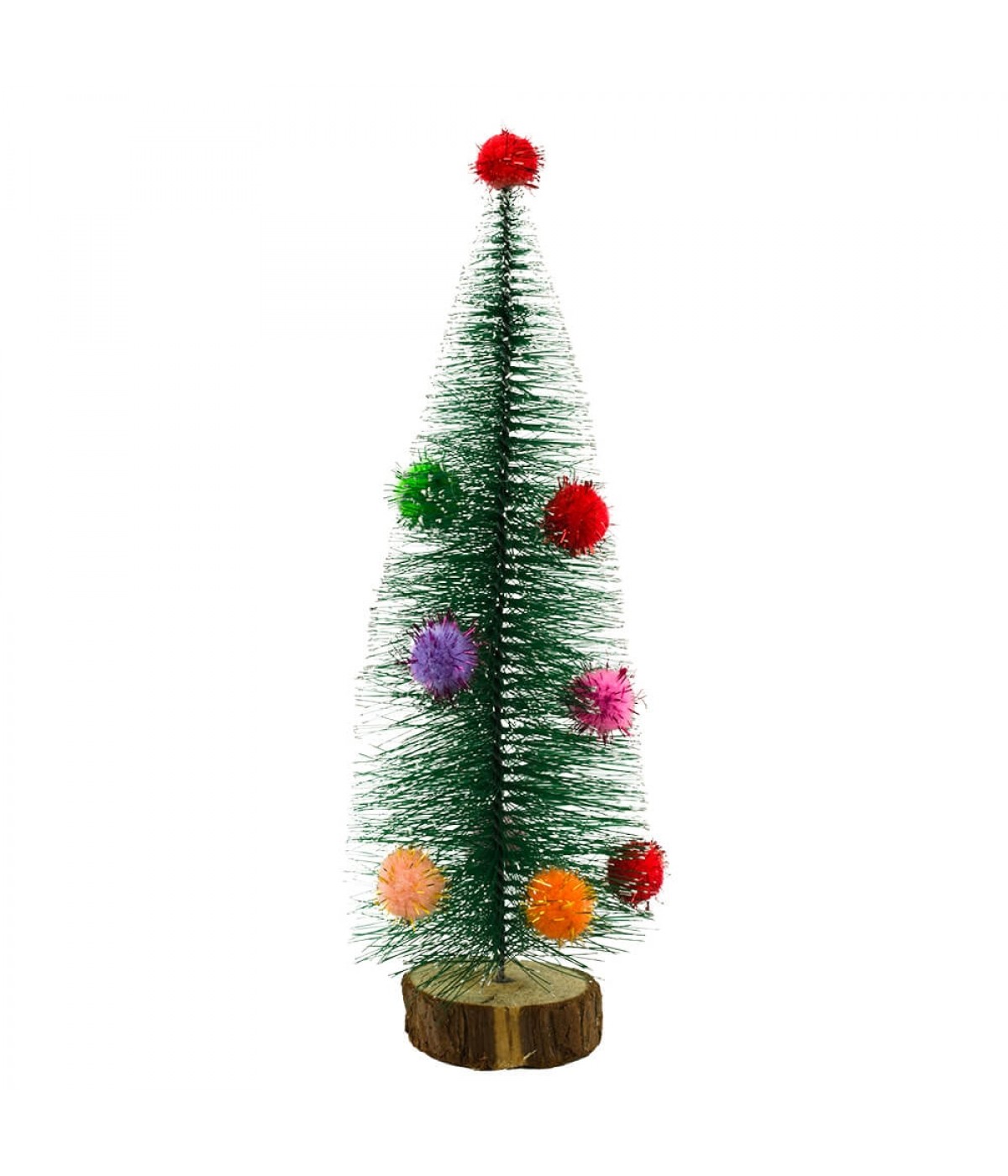 Mini Árvore Natal Enfeitado Base Tronco 25cm | NA10-15-22049-M
