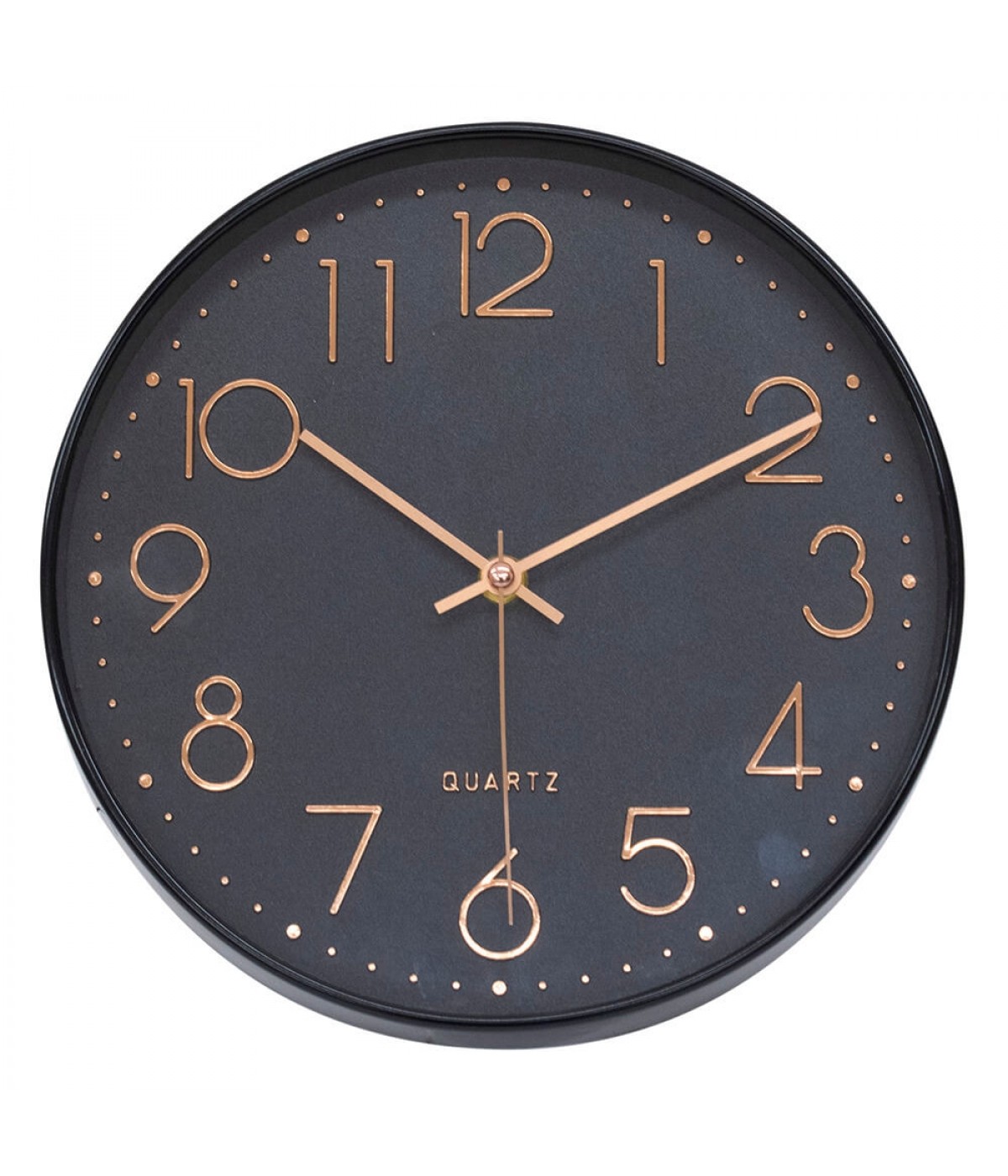 Relógio Parede Preto 25x25cm, TC9084-B-E