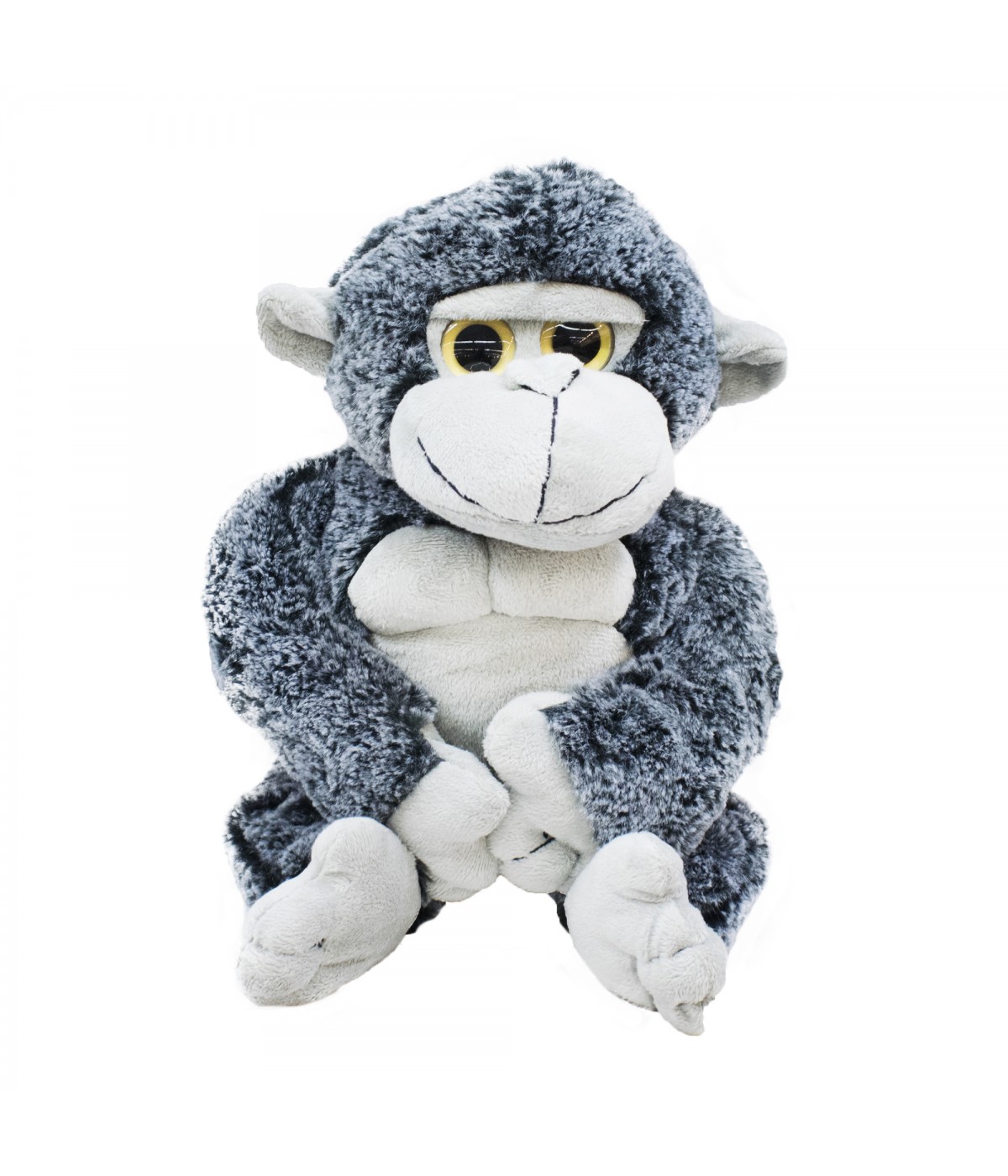 Gorila Pelucia Macaco Branco Sentado 25 Cm Macio Inmetro