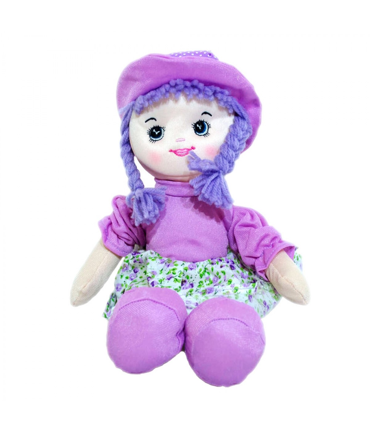 Boneca Violet Pink 30cm + Acessórios - Cabelo Rosa - Anjo