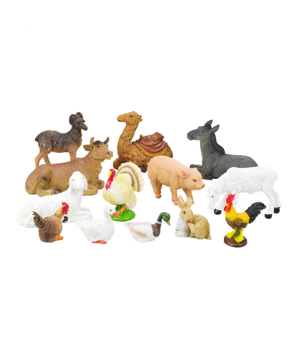 Animais Presépio 13 Peças 11cm - Enfeite Resina