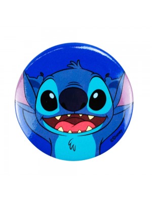 Broche Redondo Stitch Boca Aberta 4x4cm - Disney