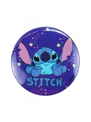 Broche Redondo Stitch Deitado 4x4cm - Disney