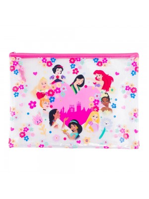 Necessaire Estojo Transparente Princesas 17x21cm - Disney