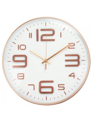 Relógio Parede Redondo Rosê 34x34cm