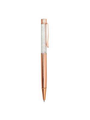 Caneta Roller Pen Rosê Cristais 1mm