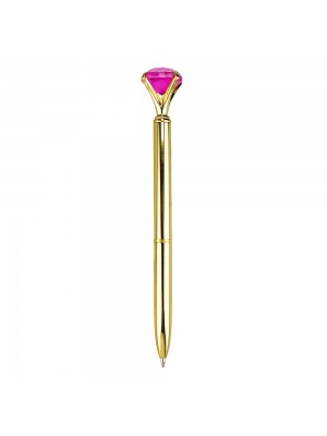 Caneta Roller Pen Dourado Diamante Pink 1mm