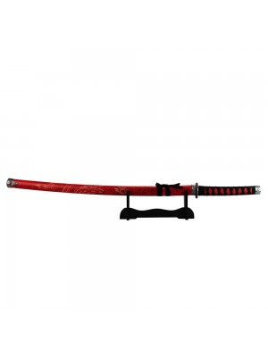 Espada Decorativa Vermelha Japonesa Katana 100cm