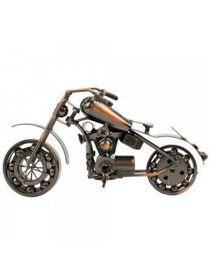 Motocicleta Decorativo Bronze 13x24,5x13cm