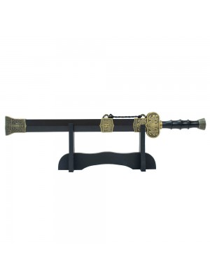 Espada Chinesa Preta Decorativa 42cm