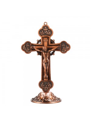 Crucifixo Bronze 15cm - Enfeite Metal