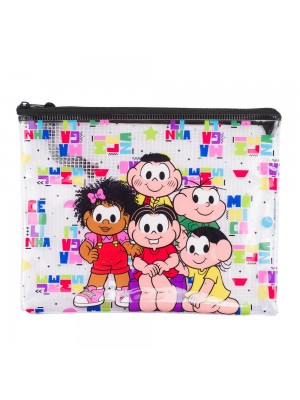 Necessaire Estojo Transparente Turma 17x21cm - Turma Da Mônica