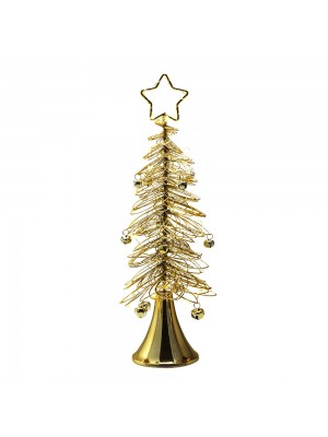 Árvore Natal Ferro Dourado Luzes 35cm - Enfeite Natalino