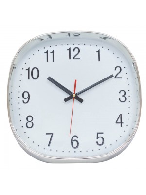 Relógio Parede Prateado 29.5x29.5cm