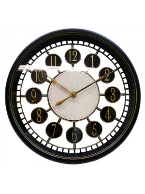 Relógio Parede Preto 30x30cm