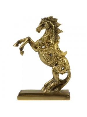 Cavalo Dourado Modelo A 15cm - Resina Animais