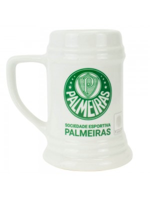 Caneca Porcelana Branca 500ml - Palmeiras