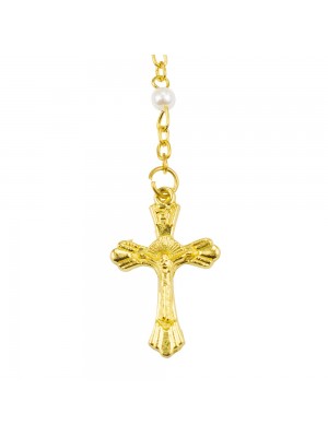 Terço Contas 0.5cm Dourado 41cm