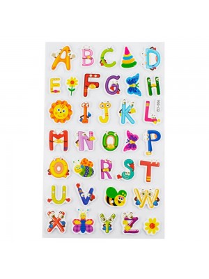 Cartela Adesivos Letras Alfabetos Customizados Modelo A