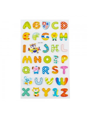 Cartela Adesivos Letras Alfabetos Customizados Modelo C