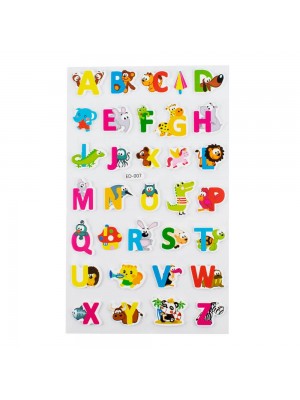 Cartela Adesivos Letras Alfabetos Customizados Modelo F